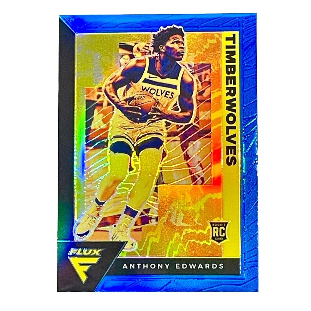 2020-21 Flux Anthony Edwards Light Blue Prizm Rookie Card RC #202 Timberwolves